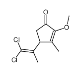 4-(1,1-dichloroprop-1-en-2-yl)-2-methoxy-3-methylcyclopent-2-en-1-one Structure