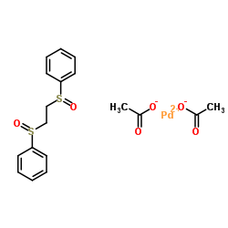 1,2-双(苯亚磺酰)乙烷钯(II)二乙酸盐结构式