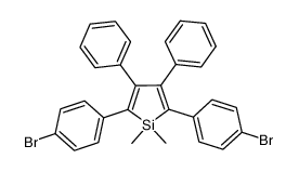 2,5-Bis(4-bromophenyl)-1,1-dimethyl-3,4-diphenylsilole Structure