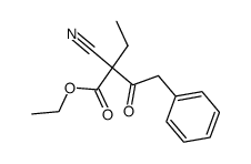 2-ethyl-2-cyano-3-oxo-4-phenyl-butyric acid ethyl ester结构式