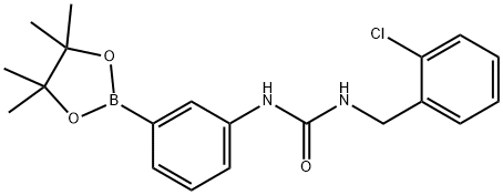 3-(2-氯苄基脲)苯基硼酸频哪醇酯结构式