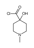 4-Piperidinecarbonyl chloride, 4-hydroxy-1-methyl- (9CI) Structure