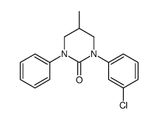 1-(3-chlorophenyl)-5-methyl-3-phenyl-1,3-diazinan-2-one结构式