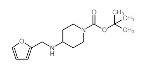 N-boc-4-[(2-呋喃基甲基)氨基]哌啶结构式