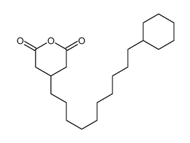 4-(10-cyclohexyldecyl)oxane-2,6-dione Structure