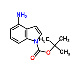 1-Boc-4-aminoindole Structure