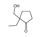 2-ethyl-2-(hydroxymethyl)cyclopentan-1-one结构式