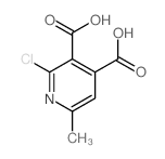 3,4-Pyridinedicarboxylicacid, 2-chloro-6-methyl-结构式