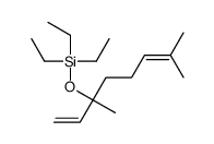 3,7-dimethylocta-1,6-dien-3-yloxy(triethyl)silane结构式