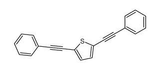 2,5-bis(2-phenylethynyl)thiophene结构式