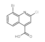 8-溴-2-氯喹啉-4-羧酸结构式