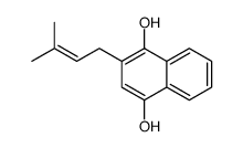 2-(3-methylbut-2-enyl)naphthalene-1,4-diol Structure