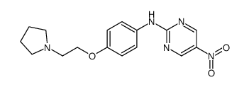 5-硝基-N-(4-(2-(吡咯烷-1-基)乙氧基)苯基)嘧啶-2-胺结构式