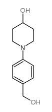1-(4-羟甲基苯基)哌啶-4-醇结构式