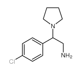 2-(4-chlorophenyl)-2-pyrrolidin-1-ylethanamine结构式