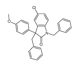 rac-1,3-dibenzyl-5-chloro-3-(4-methoxy-phenyl)-1,3-dihydro-indol-2-one Structure