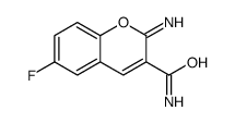 6-fluoro-2-iminochromene-3-carboxamide结构式