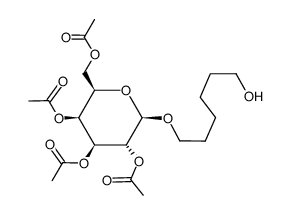 6-hydroxyhexyl 2,3,4,6-tetra-O-acetyl-β-D-galactopyranoside Structure