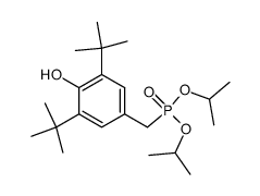 diisopropyl (3,5-di-tert-butyl-4-hydroxybenzyl)phosphonate结构式