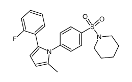 1-(4-(2-(2-fluoro-phenyl)-5-methyl-pyrrol-1-yl)-benzenesulfonyl)-piperidine Structure