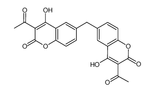 3-acetyl-6-[(3-acetyl-4-hydroxy-2-oxo-2H-6-chromenyl)methyl]-4-hydroxy-2H-2-chromenone Structure