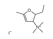 (2-Ethyl-5-methyl-2,3-dihydro-furan-3-yl)-trimethyl-ammonium; iodide Structure