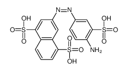 3-[(4-amino-3-sulfophenyl)diazenyl]naphthalene-1,5-disulfonic acid结构式