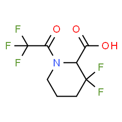 3,3-二氟-1-(2,2,2-三氟乙酰基)哌啶-2-羧酸结构式