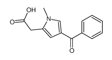 2-(4-benzoyl-1-methylpyrrol-2-yl)acetic acid Structure