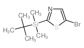 5-溴-2-[(1,1-二甲基乙基)二甲基甲硅烷基]噻唑结构式