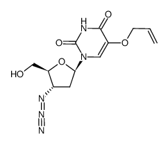 3'-azido-2',3'-dideoxy-5-(propenyloxy)uridine结构式