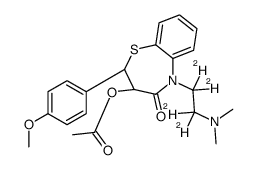 [(2S,3S)-2-(4-methoxyphenyl)-4-oxo-5-[1,1,2,2-tetradeuterio-2-(dimethylamino)ethyl]-2,3-dihydro-1,5-benzothiazepin-3-yl] acetate Structure