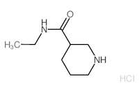 N-乙基哌啶-3-甲酰胺盐酸结构式