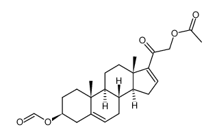 21-acetoxy-3β-formyloxy-pregna-5,16-dien-20-one结构式