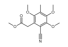 methyl 2-cyano-5-methyl-3,4,6-trimethoxyphenylacetate Structure