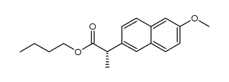 (S)-6-methoxy-α-methyl-2-naphthaleneacetic acid butyl ester结构式
