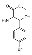 METHYL (2RS,3SR)-2-AMINO-3-(4-BROMOPHENYL)-3-HYDROXYPROPANOATE结构式
