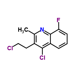4-Chloro-3-(2-chloroethyl)-8-fluoro-2-methylquinoline结构式
