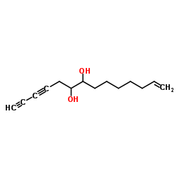 13-Tetradecene-1,3-diyne-6,7-diol Structure
