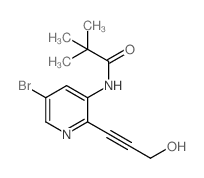 N-(5-bromo-2-(3-hydroxyprop-1-yn-1-yl)pyridin-3-yl)pivalamide Structure
