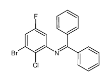 3-bromo-2-chloro-N-(diphenylmethylene)-5-fluoroaniline Structure