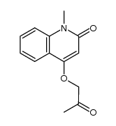 N-Methyl-4-(propan-2-onyl)oxy-chinolin-2(1H)-on结构式