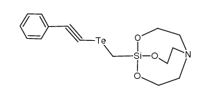 1-(phenylethynyltelluriomethyl)silatrane结构式