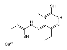 copper (II) ethylglyoxal bis(N(4)-methylthiosemicarbazone) structure