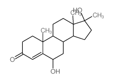 Androst-4-en-3-one,6,17-dihydroxy-17-methyl-, (6b,17b)- (9CI) Structure