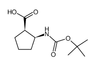 (1R,2S)-2-(BOC-氨基)环戊烷甲酸结构式