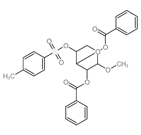 Arabinopyranoside,methyl, 2,3-dibenzoate 4-p-toluenesulfonate, b-L- (8CI) Structure