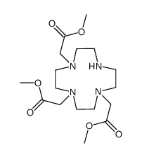 1,4,7,10-Tetraazacyclododecane-1,4,7-triacetic acid, triMethyl ester结构式