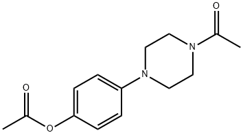 4-(4-乙酰基哌嗪-1-基)苯基 乙酸酯结构式