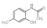 N-(2-羟基-4-甲基苯基)乙酰胺结构式